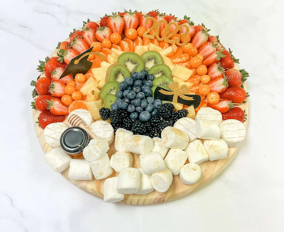 Graduation Rainbow Fruit CharCUTErie Board