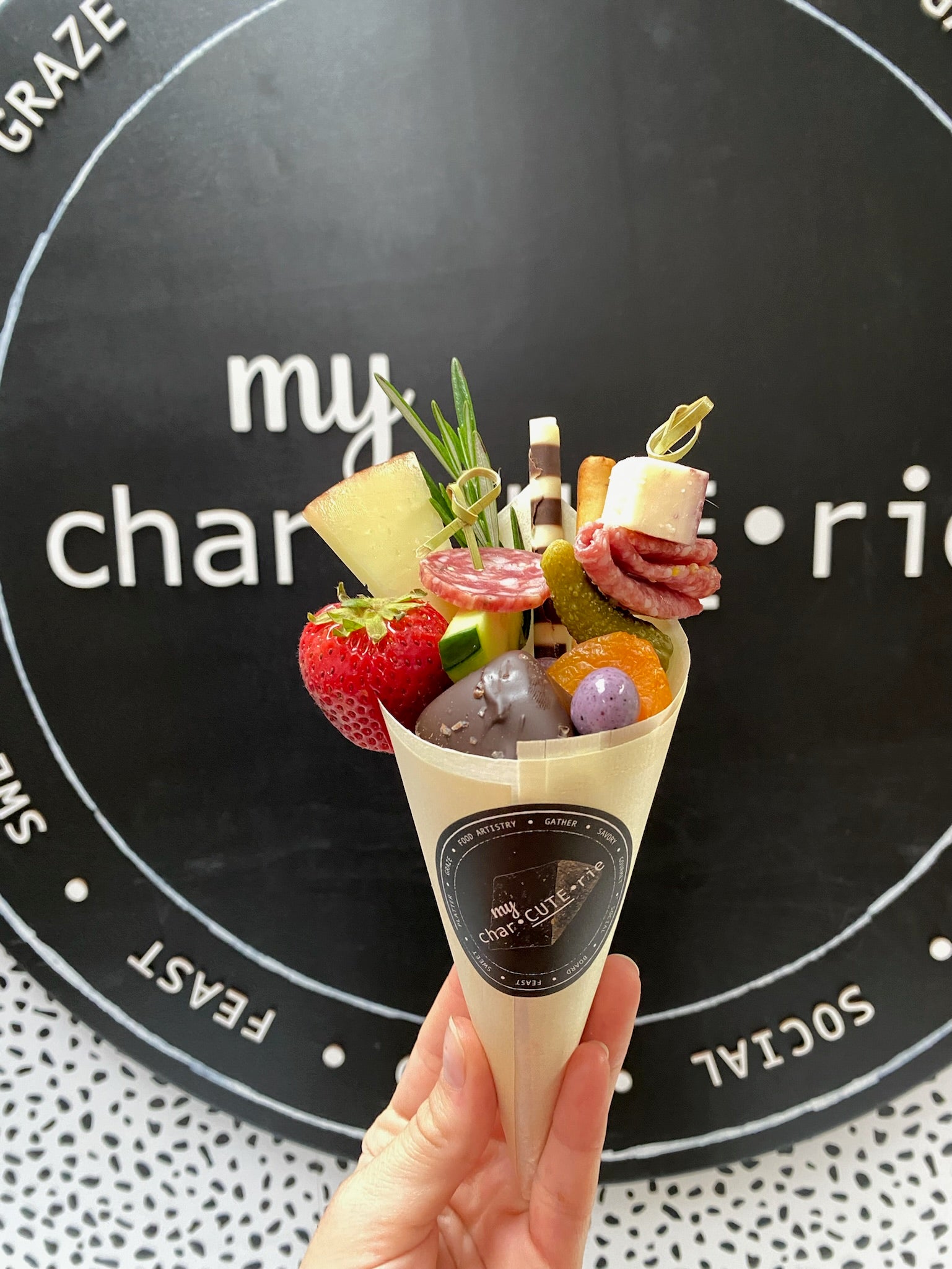 Sweet + Savory CharCUTErie Cones