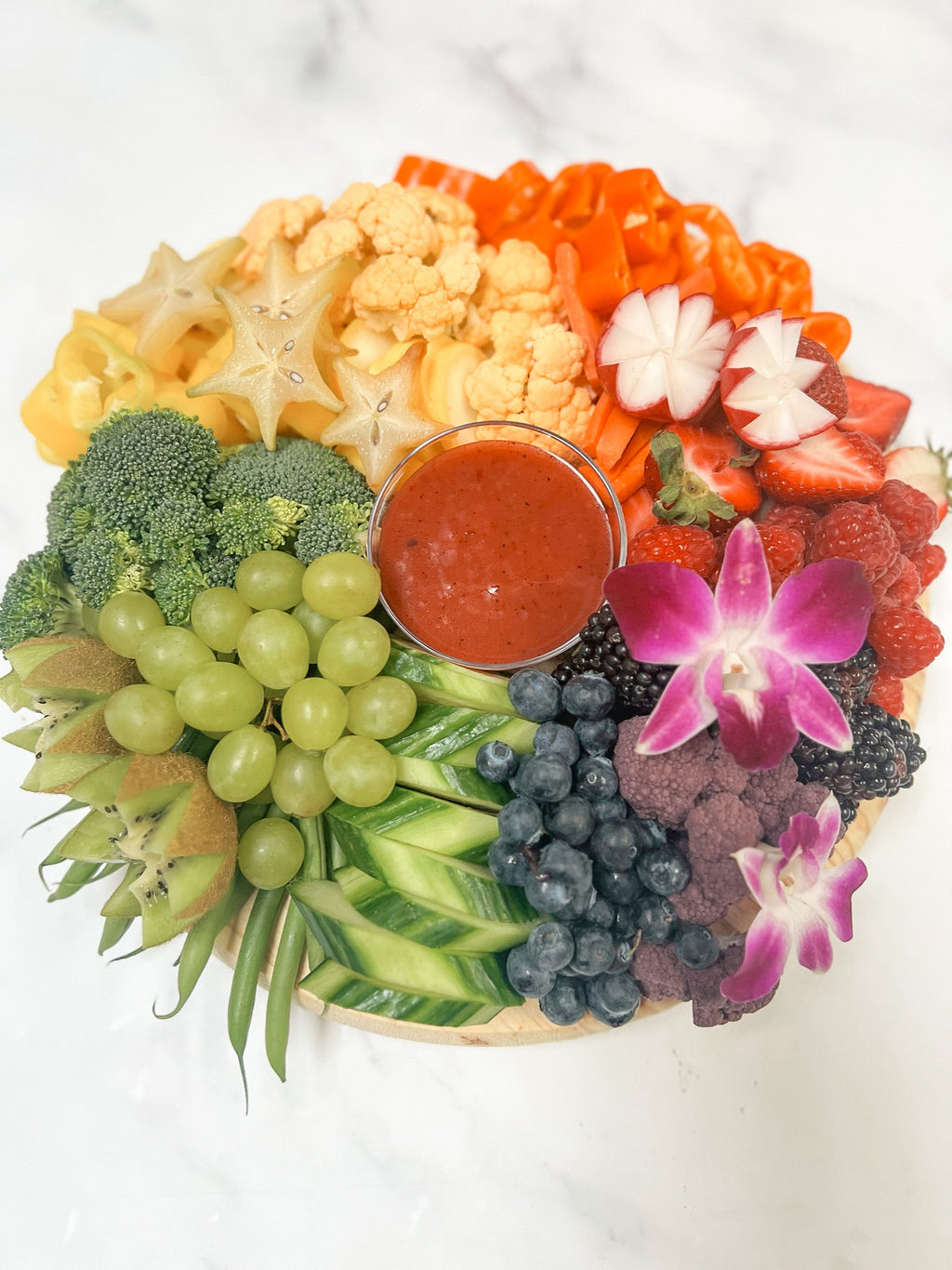 charcuterie and fruit board