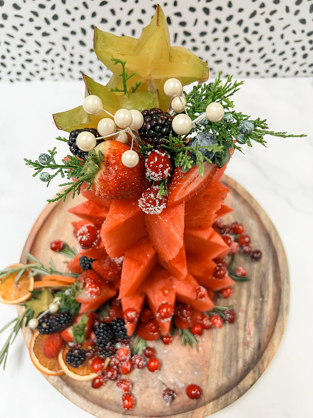 Good Tidings Watermelon Board Tiered Cake