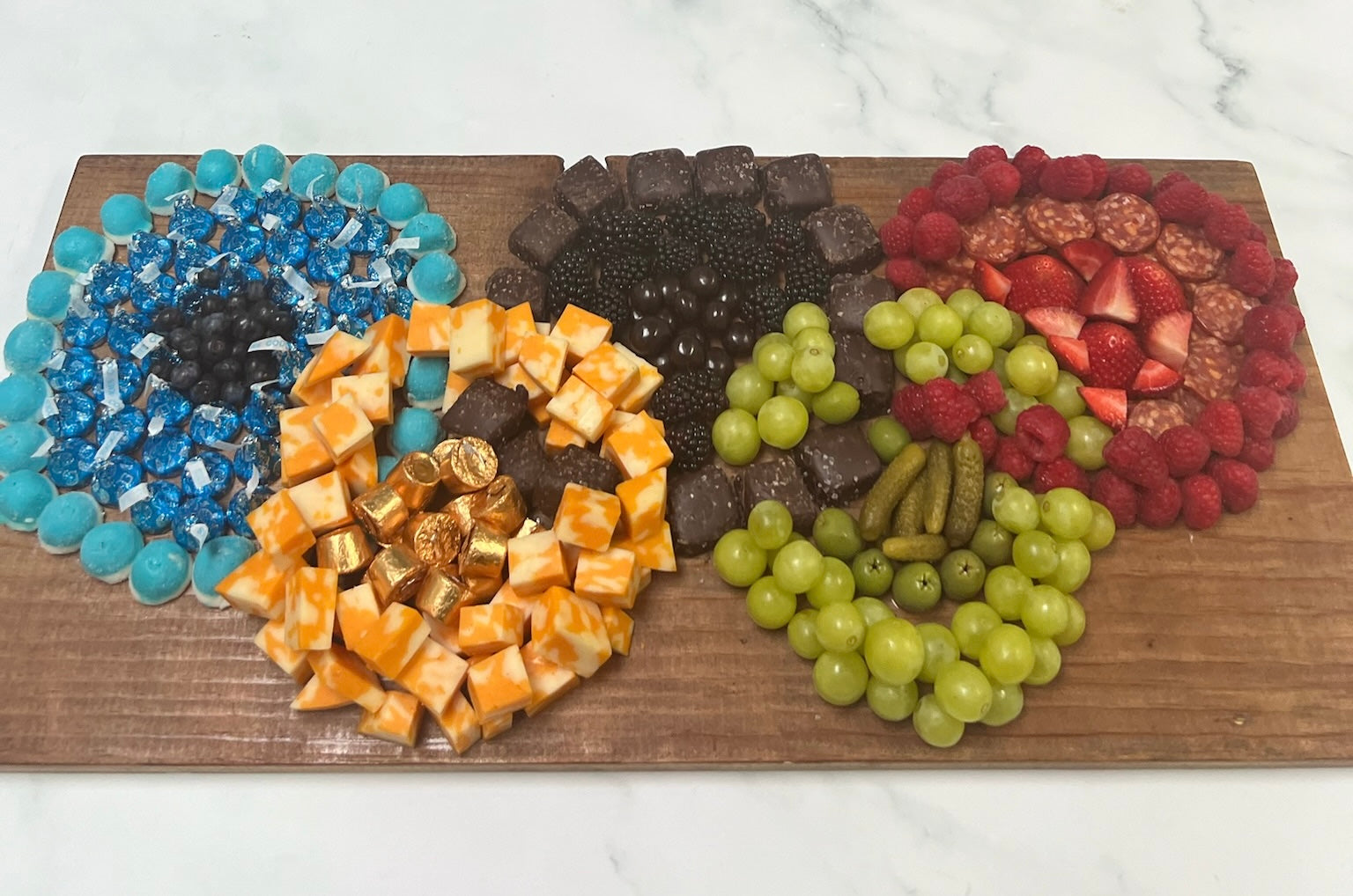Olympic Rings Charcuterie Board