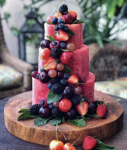 Watermelon Board Tiered Cake