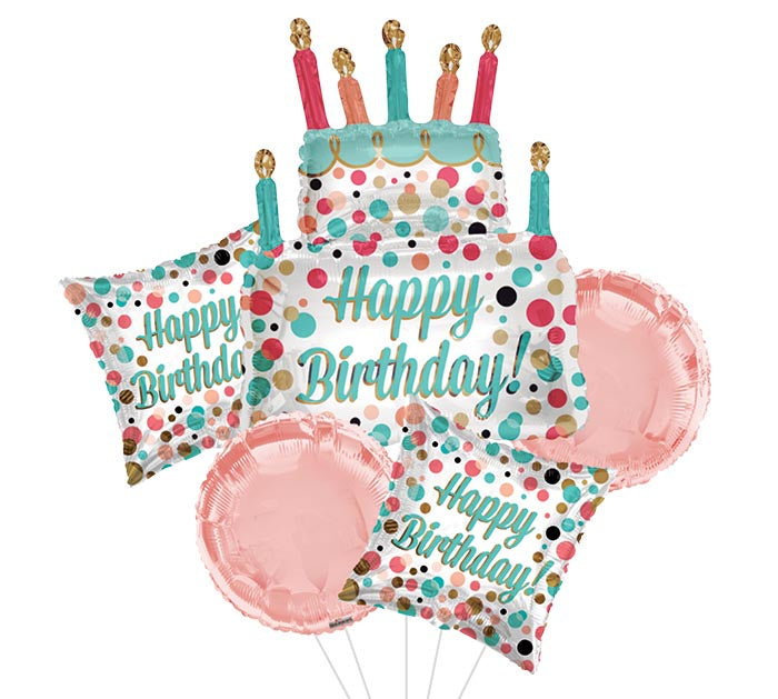 Happy Birthday Cake Balloon Bouquet