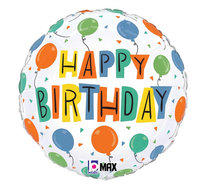 18" Pkg Birthday Party Balloons