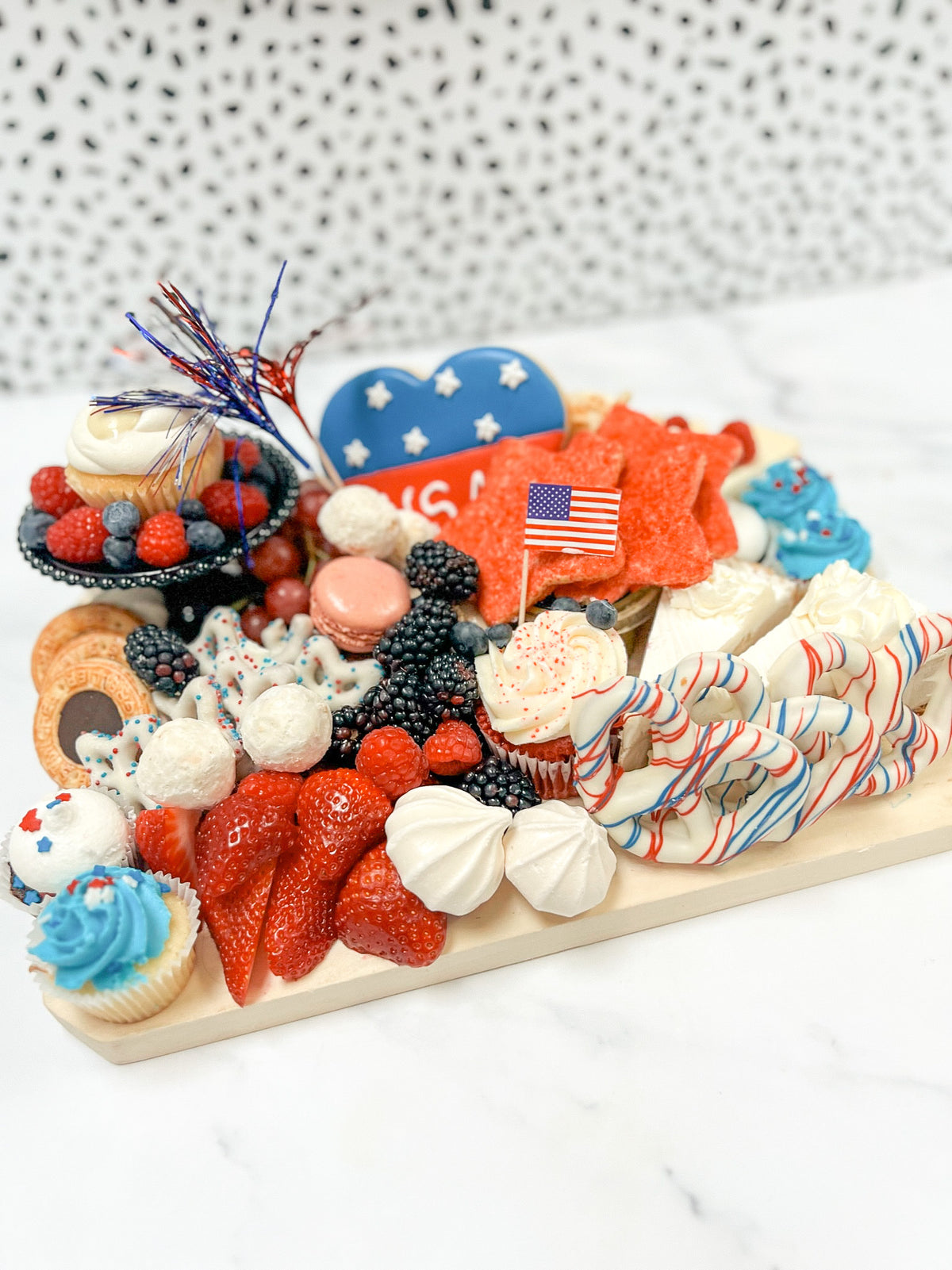 Red, White, + Blue  Sweets CharCUTErie Board