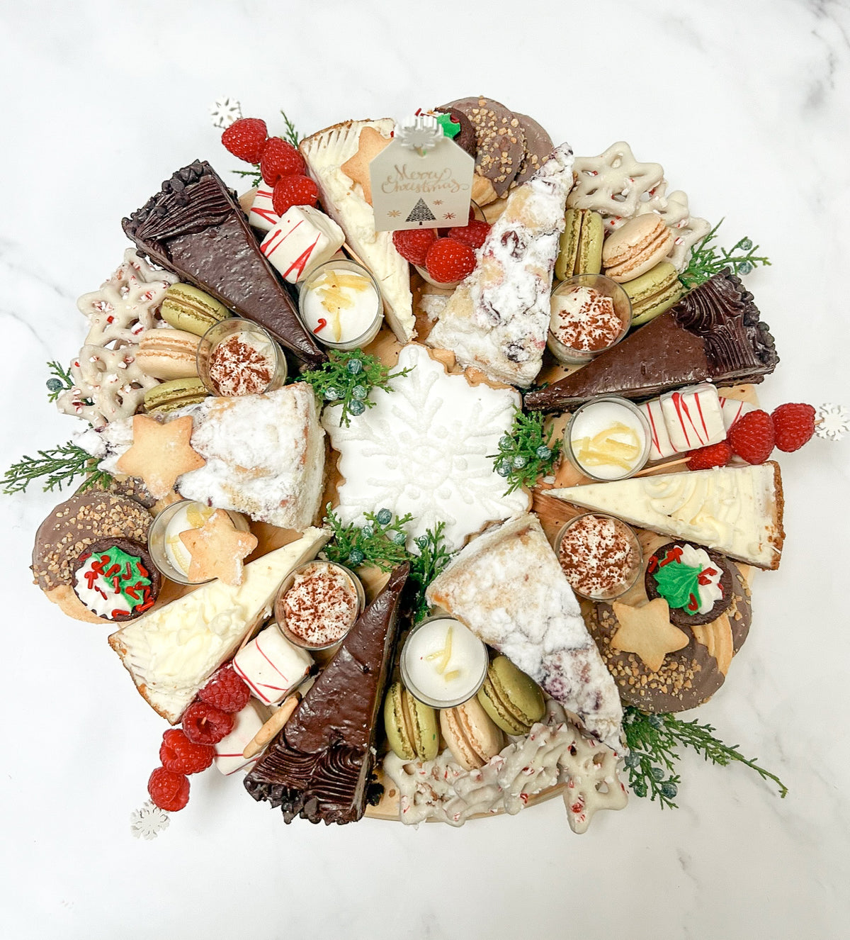 Holiday Gourmet Sweets Wreath CharCUTErie Board