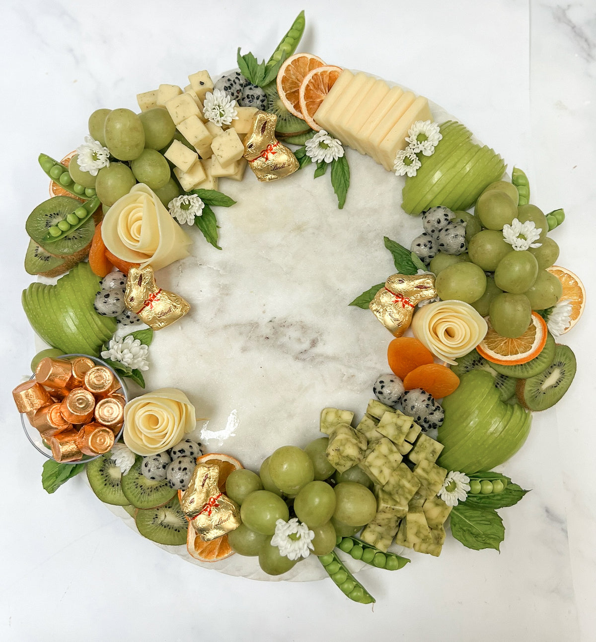 Spring Wreath CharCUTErie Tray
