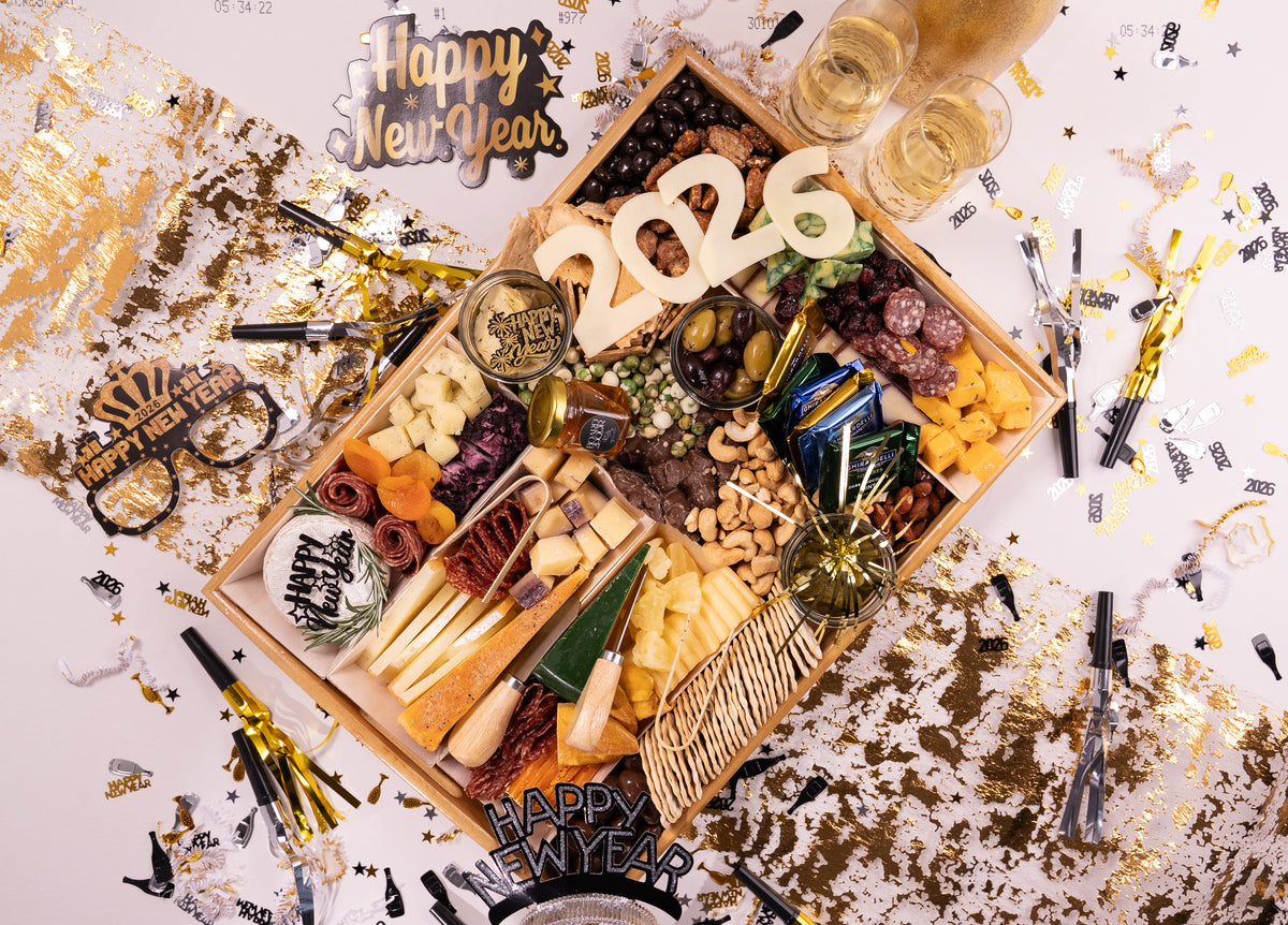 Fresh Shippable Happy New Year CharCUTErie Board