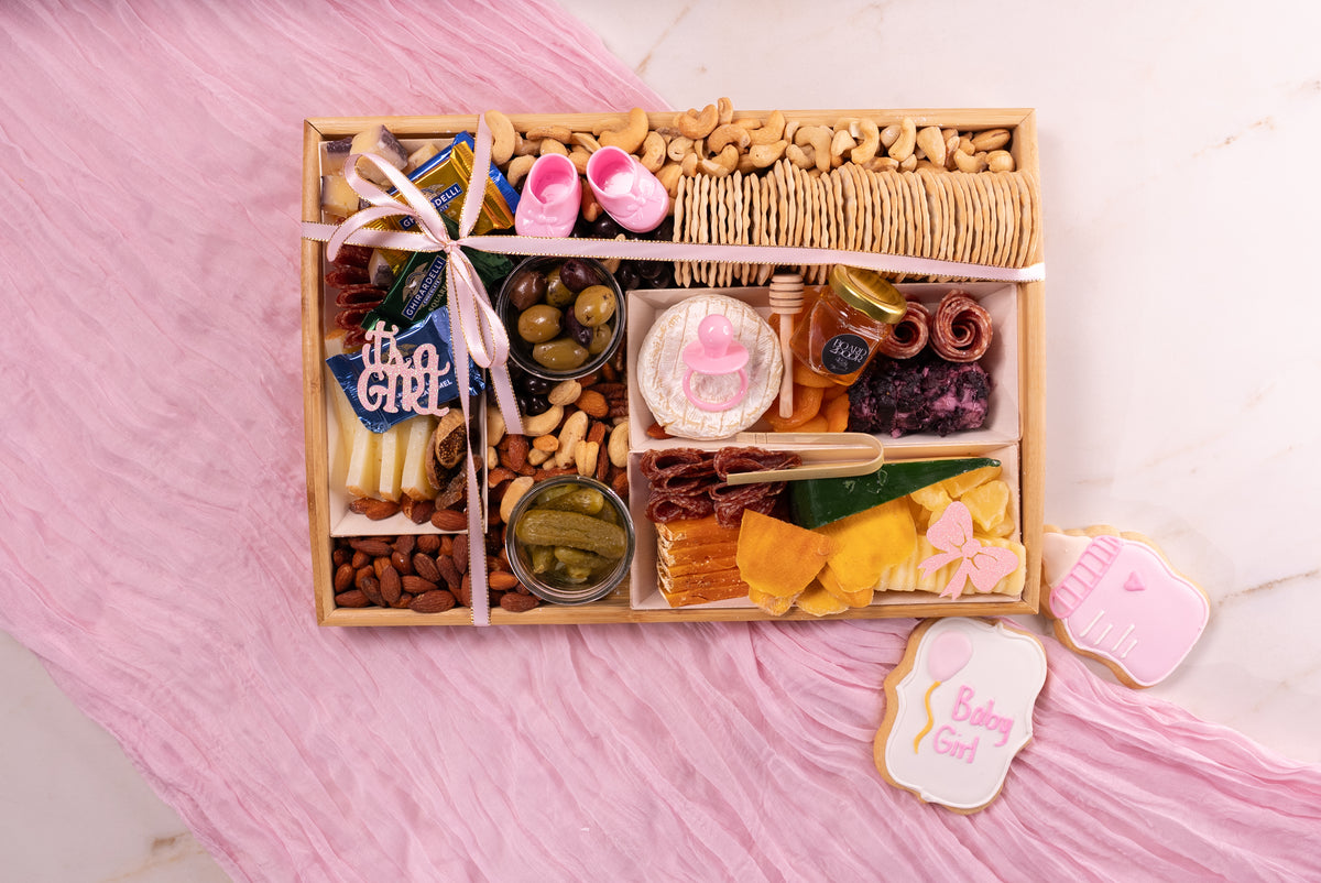 Fresh Shippable Its A Girl CharCUTErie Board