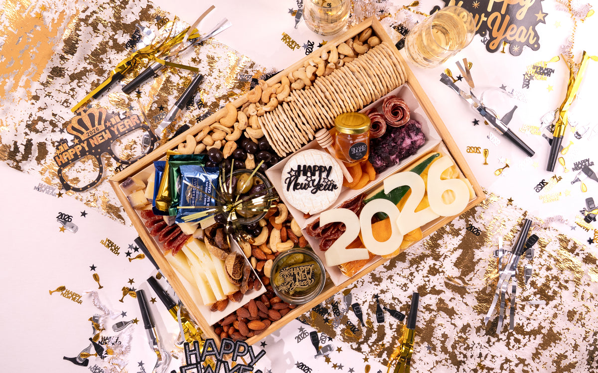 Fresh Shippable Happy New Year CharCUTErie Board