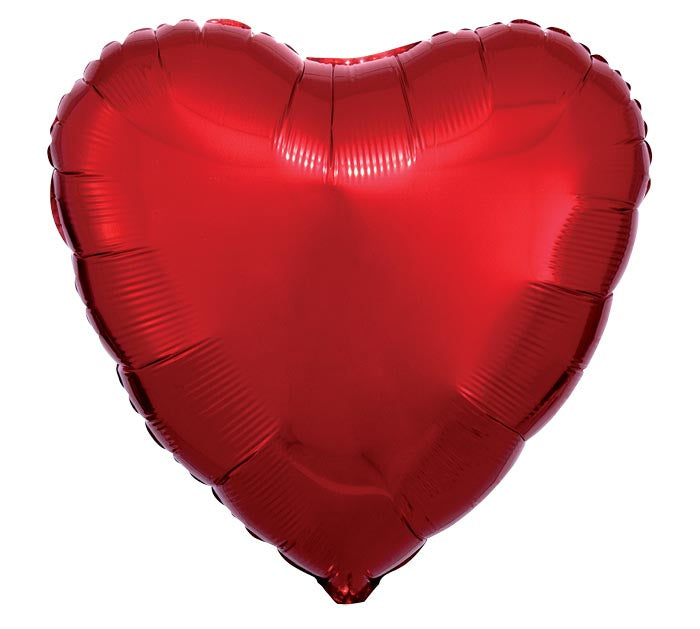 17" Metallic Red Heart Shape